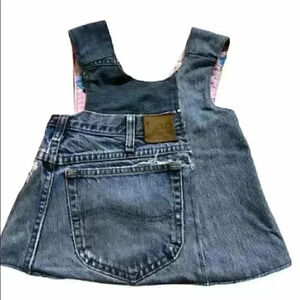 Denim patchwork cupcake pinafore 12-18 mo